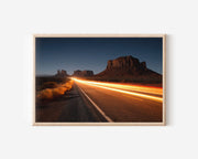 Monument Valley Road Night Wall Art Print, Arizona Desert