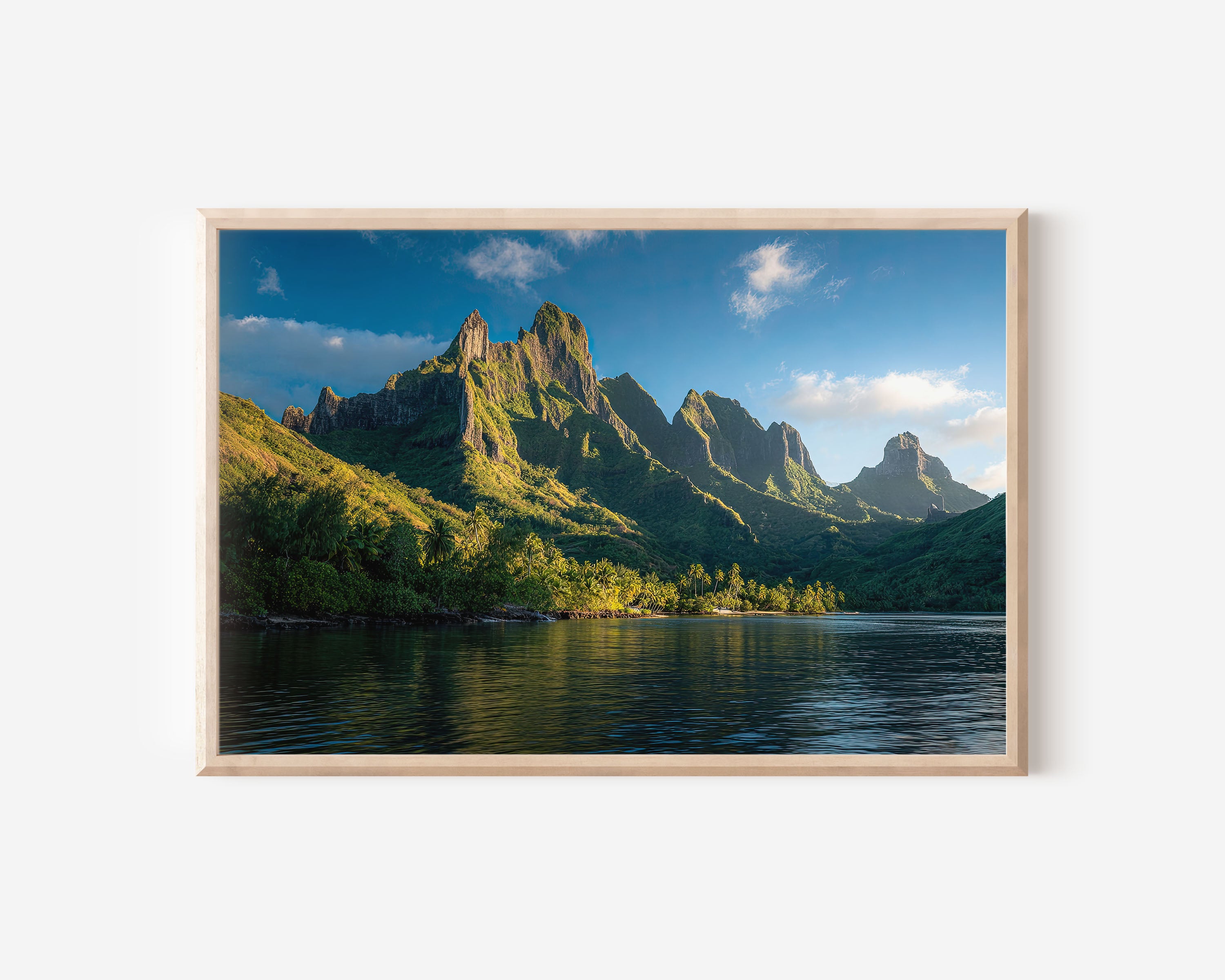Moorea Island Wall Art Print | French Polynesia Tropical Mountains