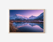 Mount Cook Wall Art Print | New Zealand Alpine Sunrise Poster