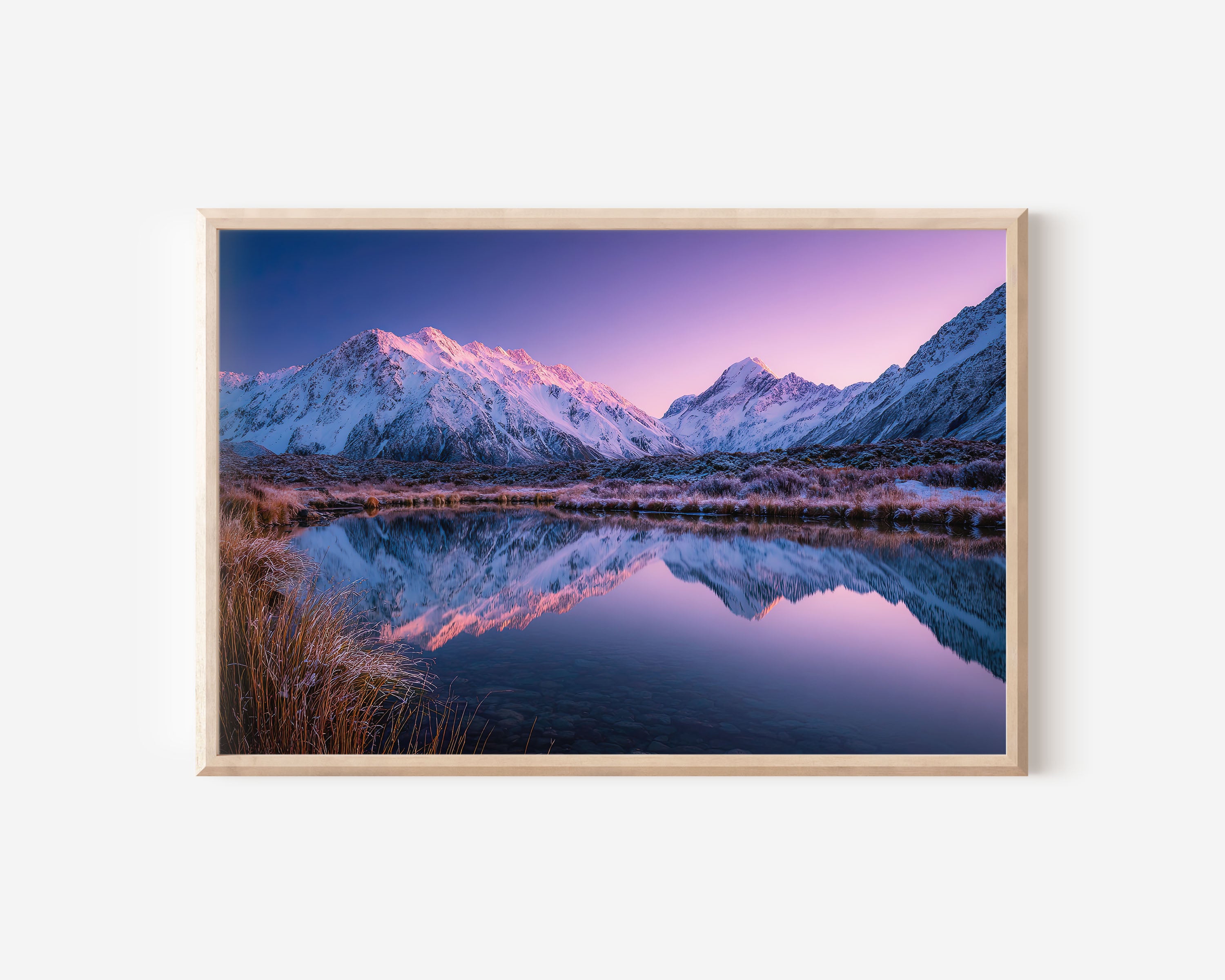 Mount Cook Wall Art Print | New Zealand Alpine Sunrise Poster