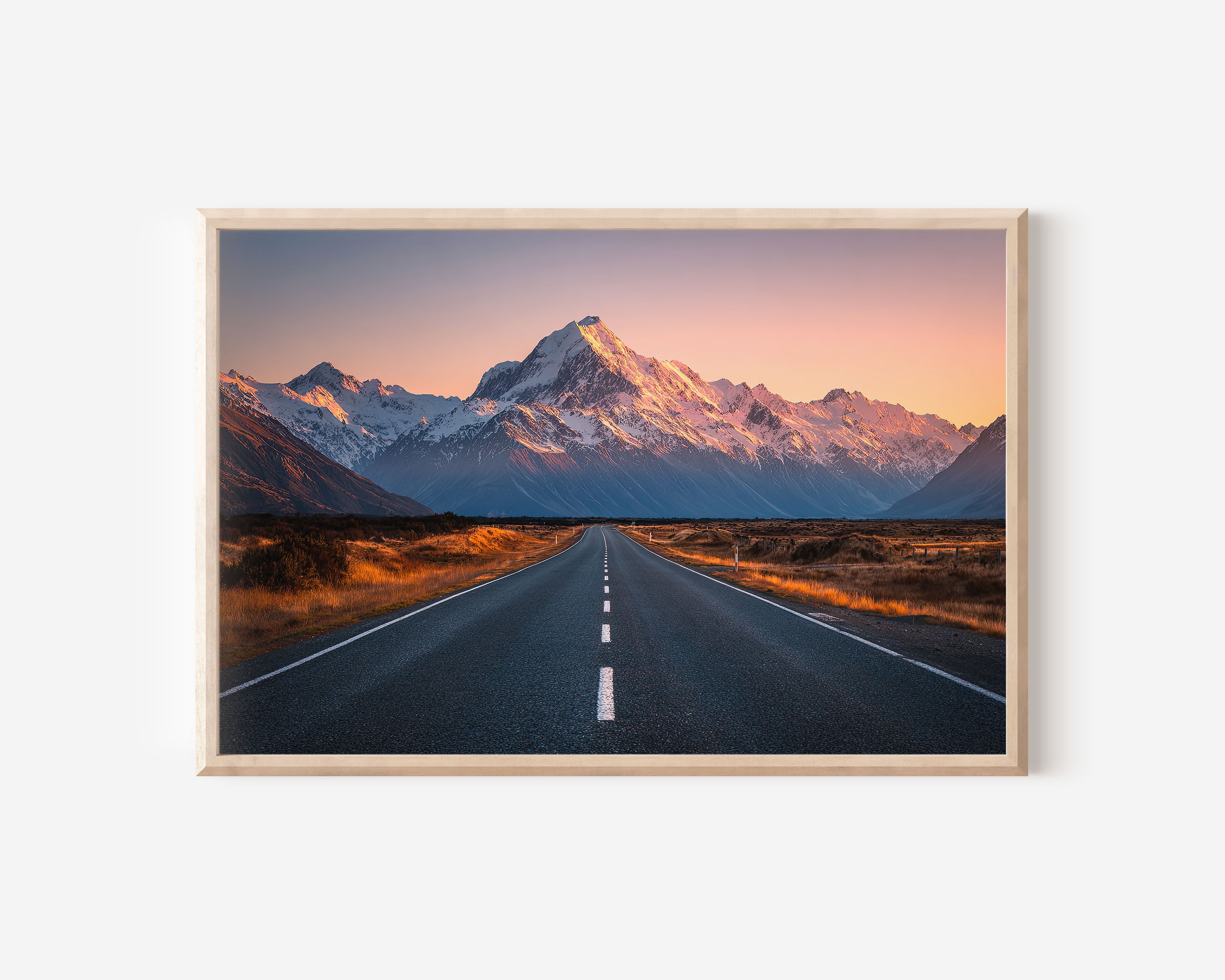 Mount Cook Road Wall Art Print | New Zealand Southern Alps