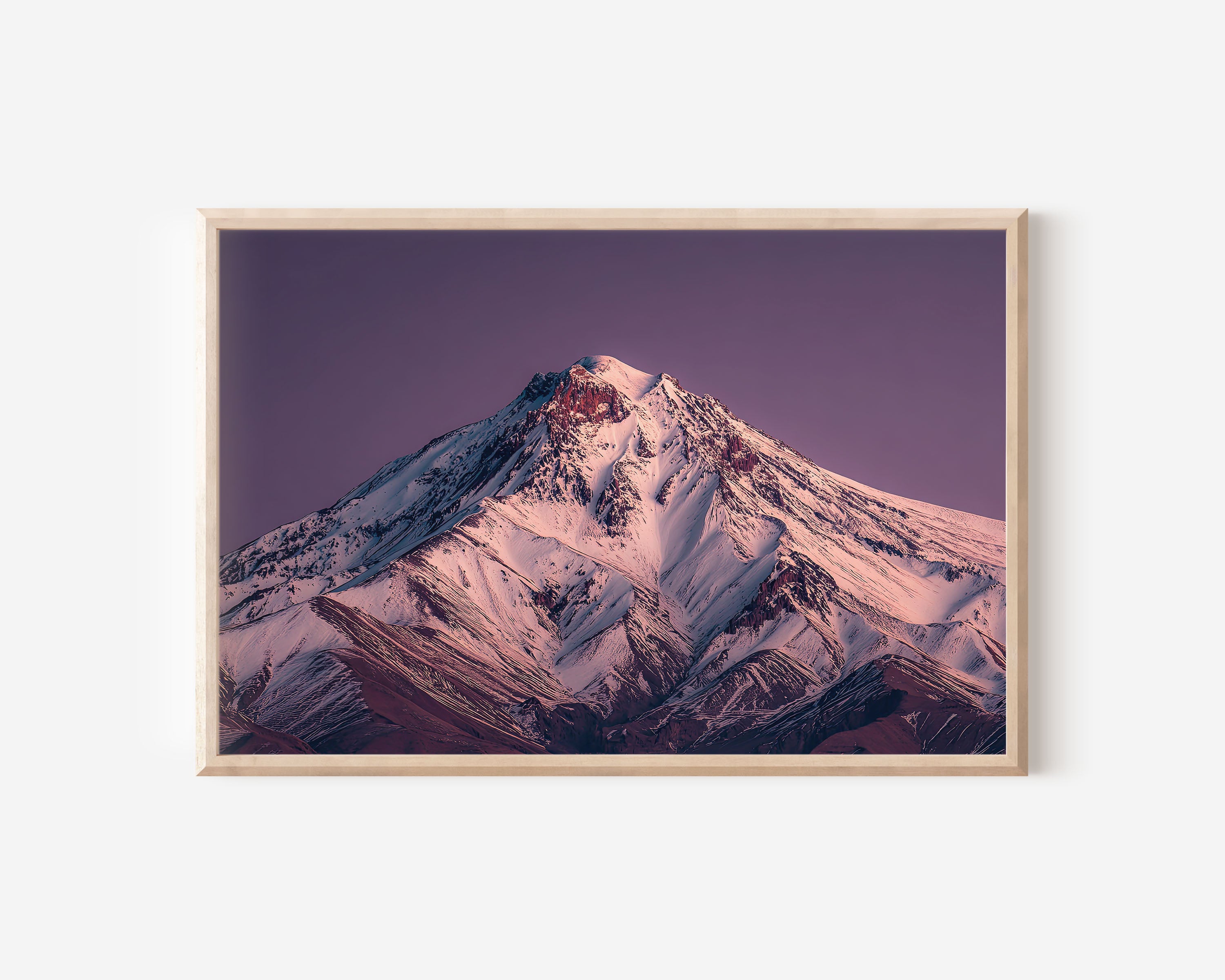 Mount Damavand Iran Wall Art | Persian Snow Volcano Mountain Print