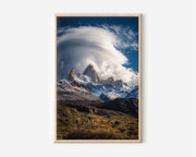 Mount Fitz Roy Lenticular Cloud Print | Patagonia Wall Art | El Chaltén Mountain Landscape Photography Poster