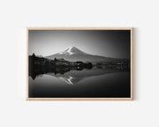 Mount Fuji Black & White Canvas Wall Art Print