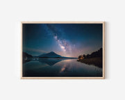 Mount Fuji Milky Way Wall Art – Japan Night Sky Reflection Lake