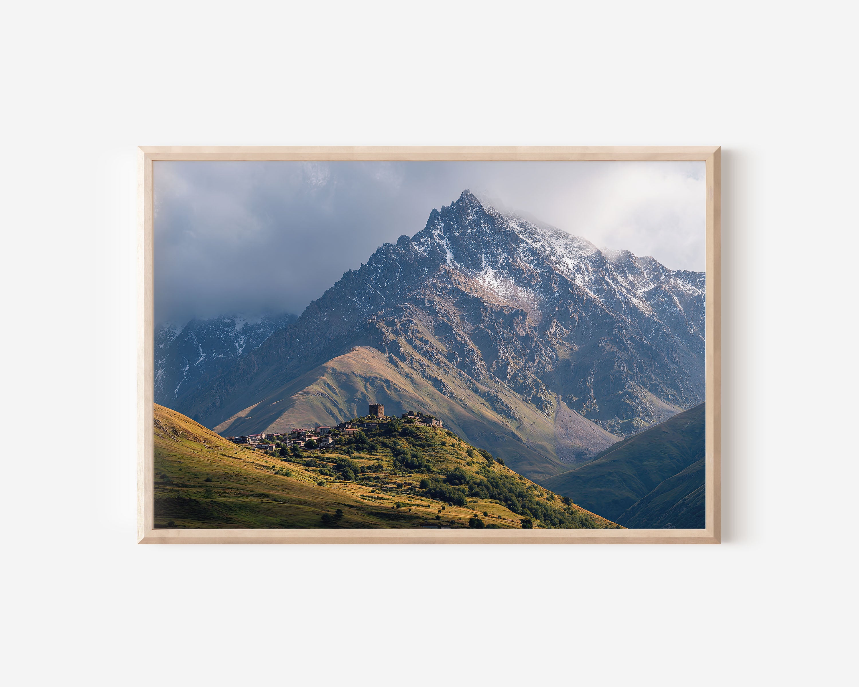 Mount Kazbek Georgia Wall Art | Caucasus Mountain Landscape Print