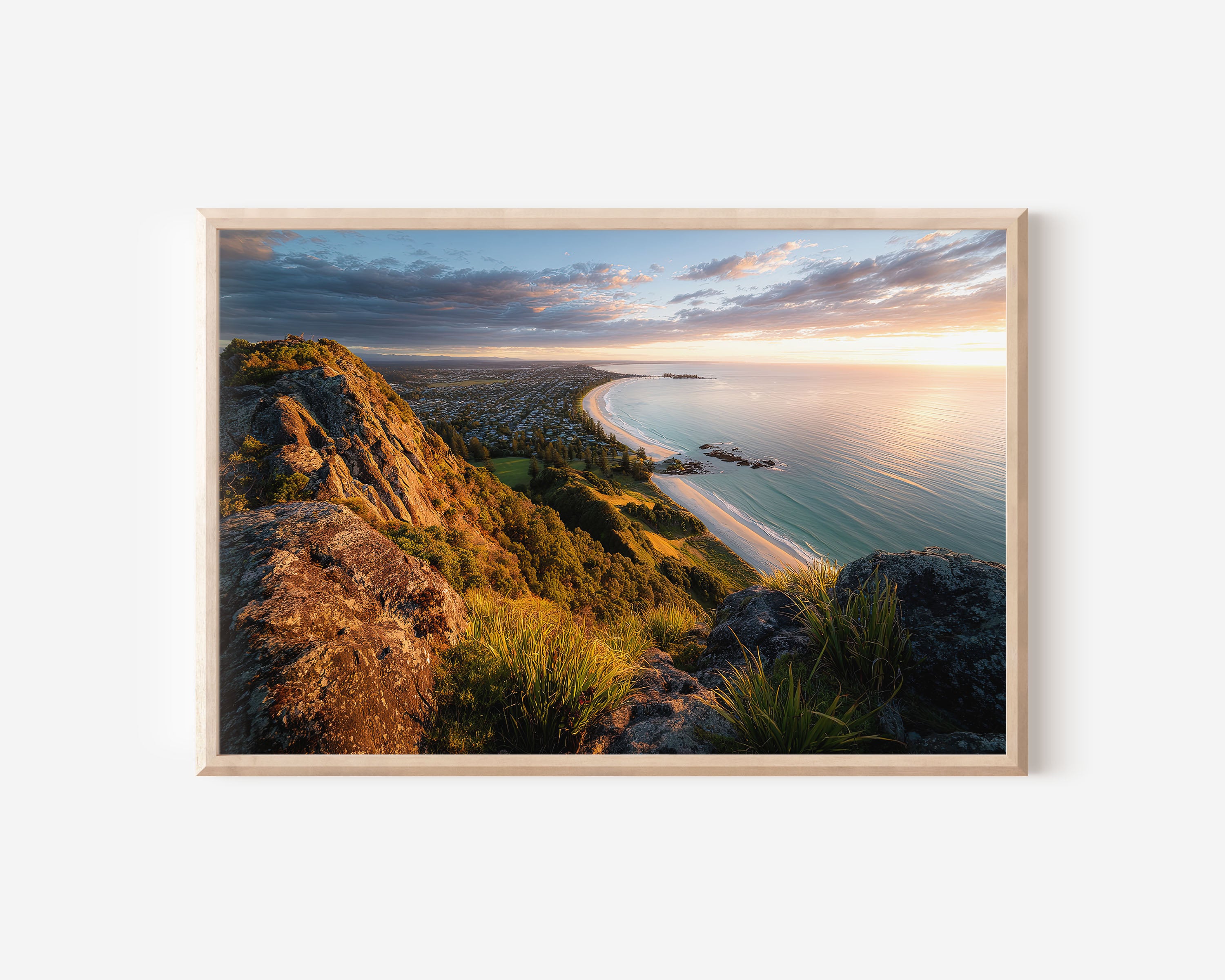 Mount Maunganui Beach Wall Art Print | Bay of Plenty Sunset