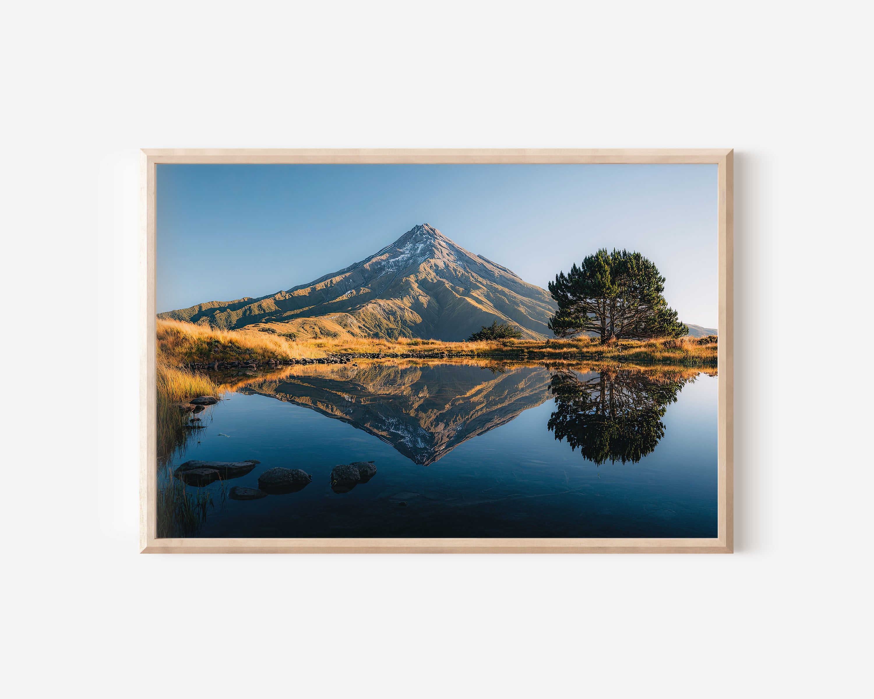 Mount Taranaki Reflection Wall Art Print | New Zealand Landscape