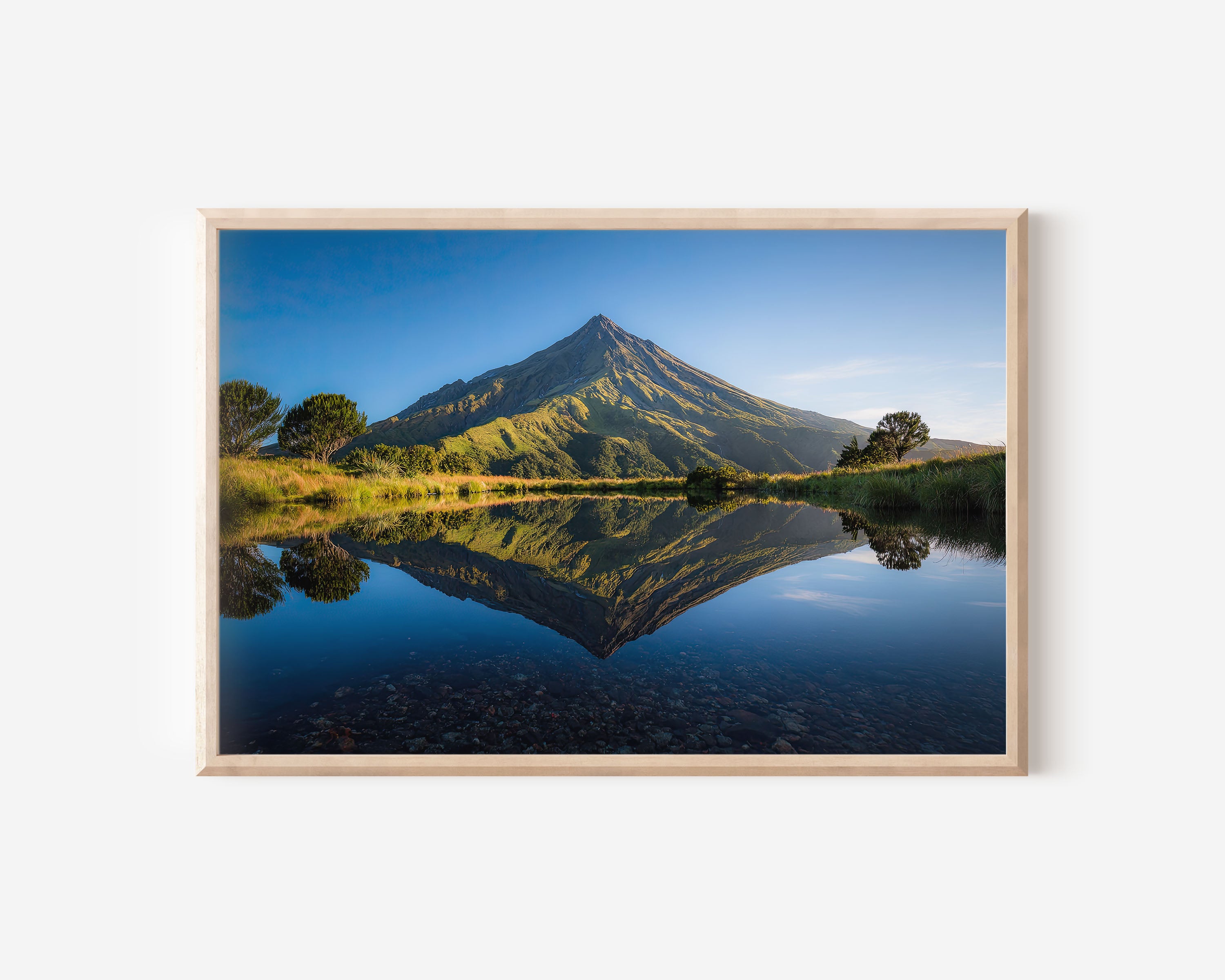 Mount Taranaki Reflection Wall Art Print | New Zealand Volcano