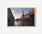 Munich Marienplatz Sunset Print – Germany City Wall Art