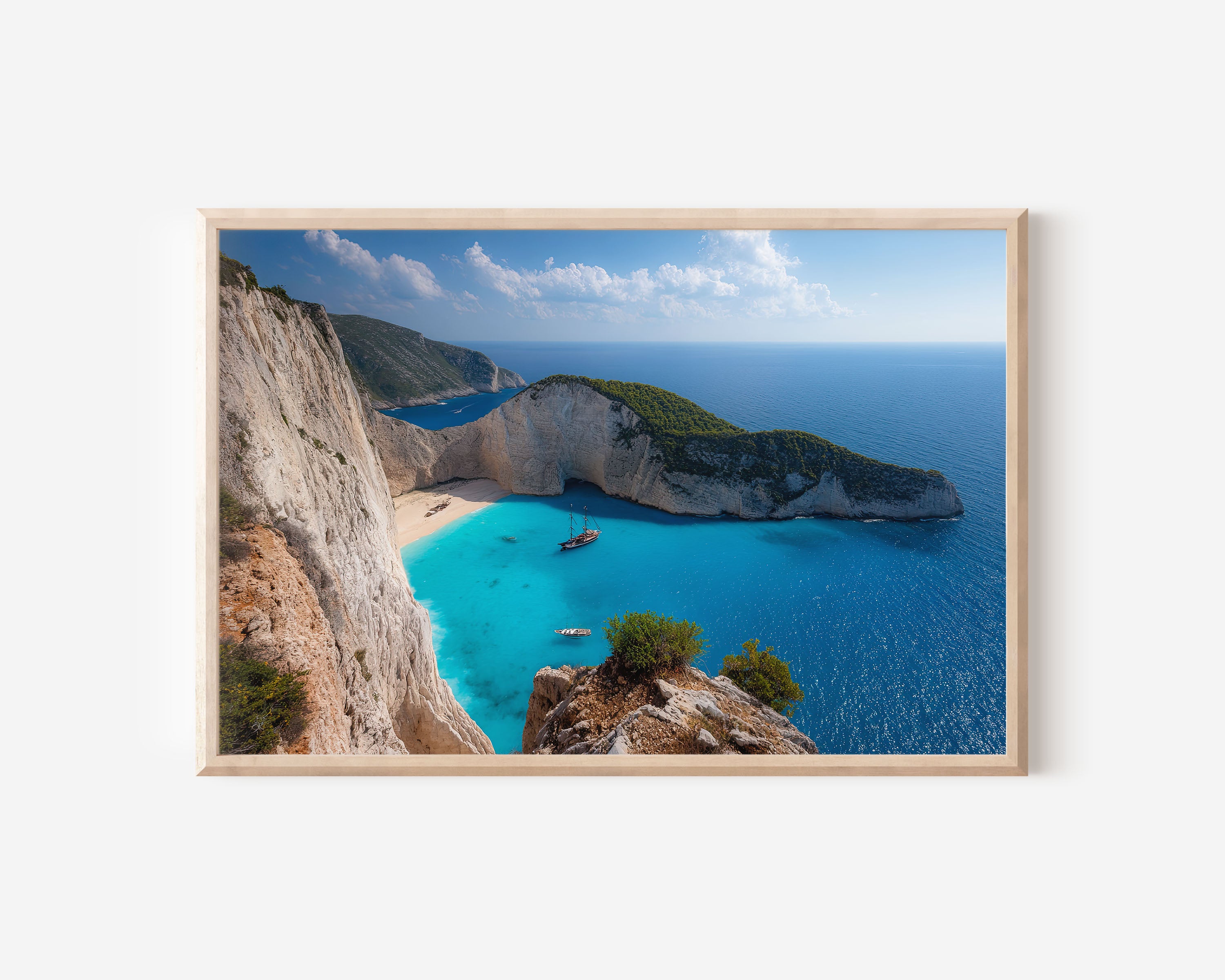 Navagio Beach Print – Zakynthos Shipwreck Cove Wall Art