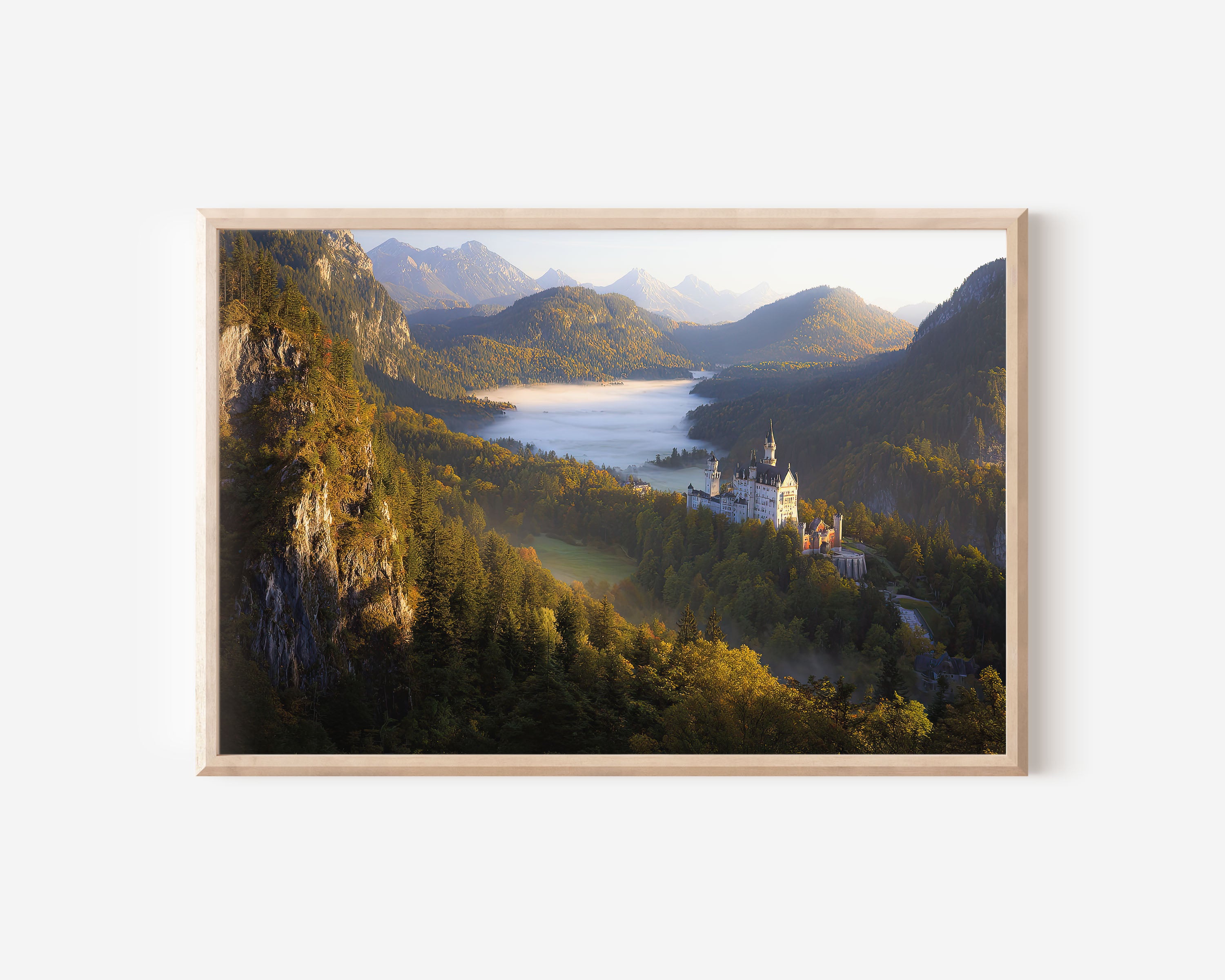 Neuschwanstein Castle Print – Germany Mountain Wall Art