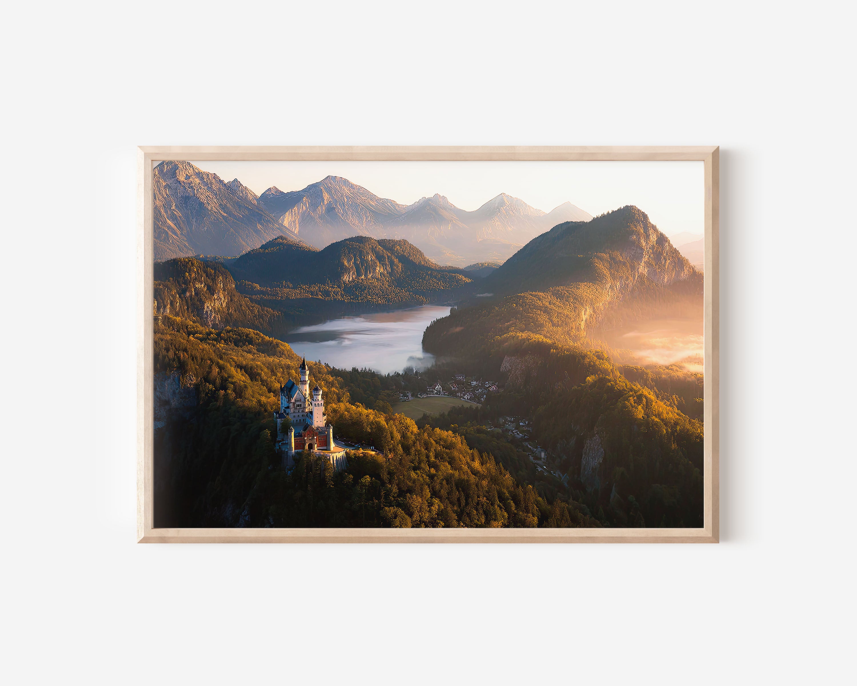 Neuschwanstein Castle Print – Bavarian Alps Wall Art