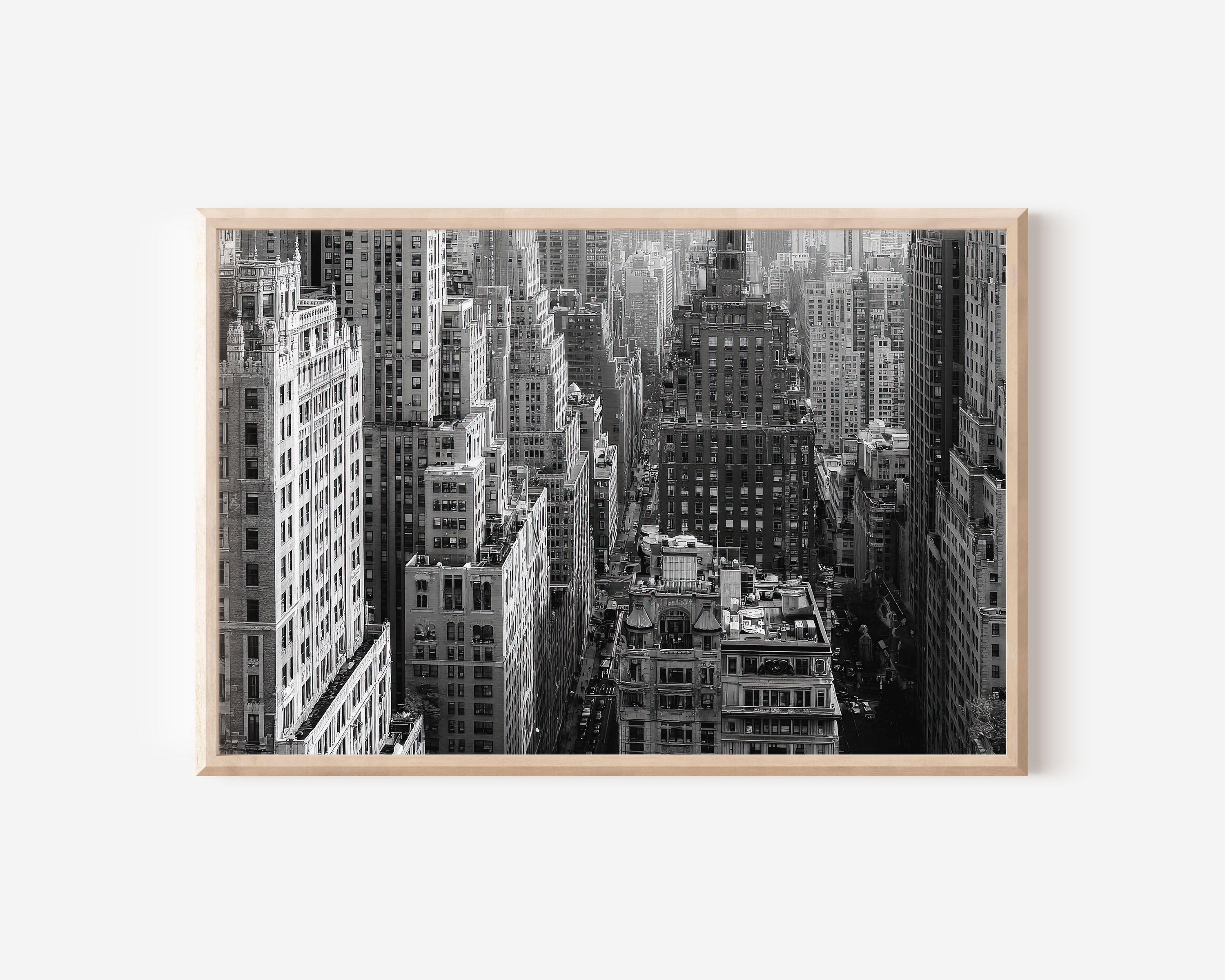 New York City Skyline Black & White Canvas Print