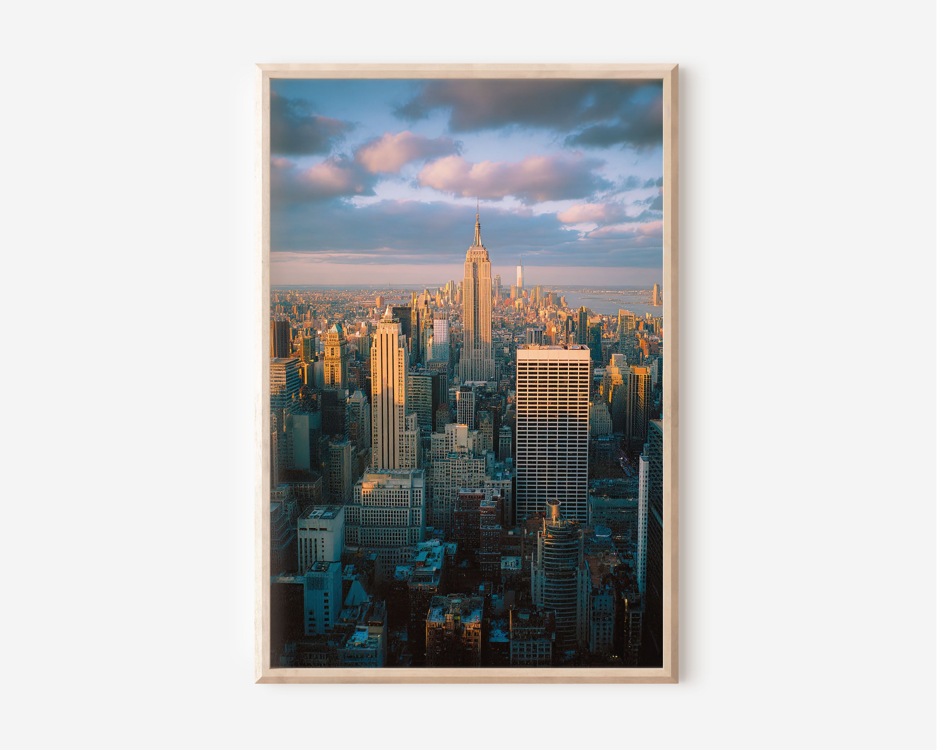 Manhattan Skyline Wall Art | NYC Blue Hour Empire State Print