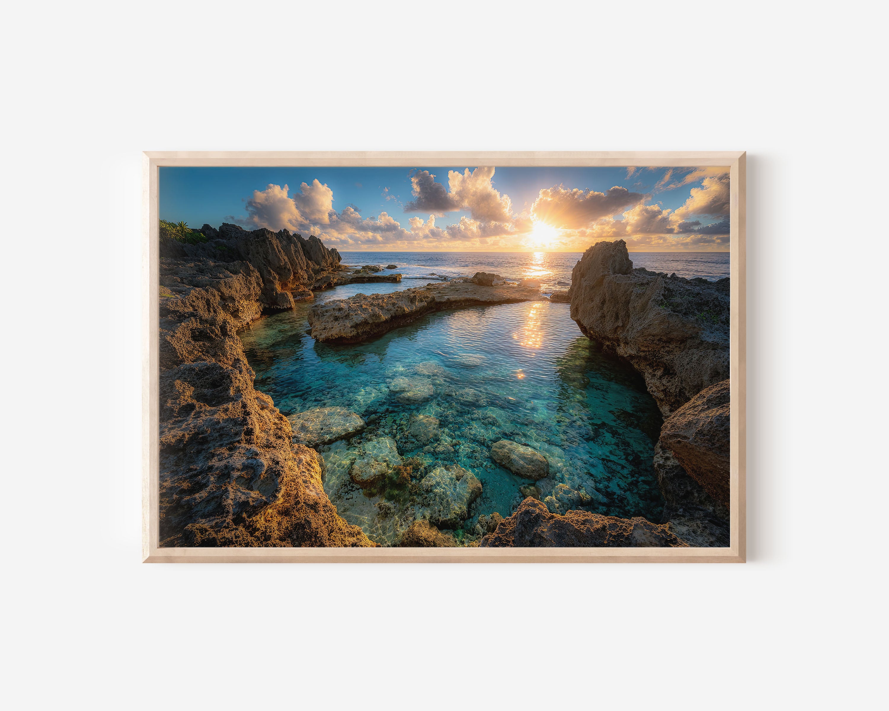 Niue Limu Pools Wall Art Print | Tropical Ocean Rock Pools