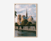 Notre-Dame de Paris Side View Wall Art Print | Seine River Flying Buttresses Cathedral Photography | Paris Travel Poster | French Home Decor
