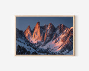 Odle Peaks Dolomites Wall Art – Dramatic Alpine Sunset Mountain Landscape Print