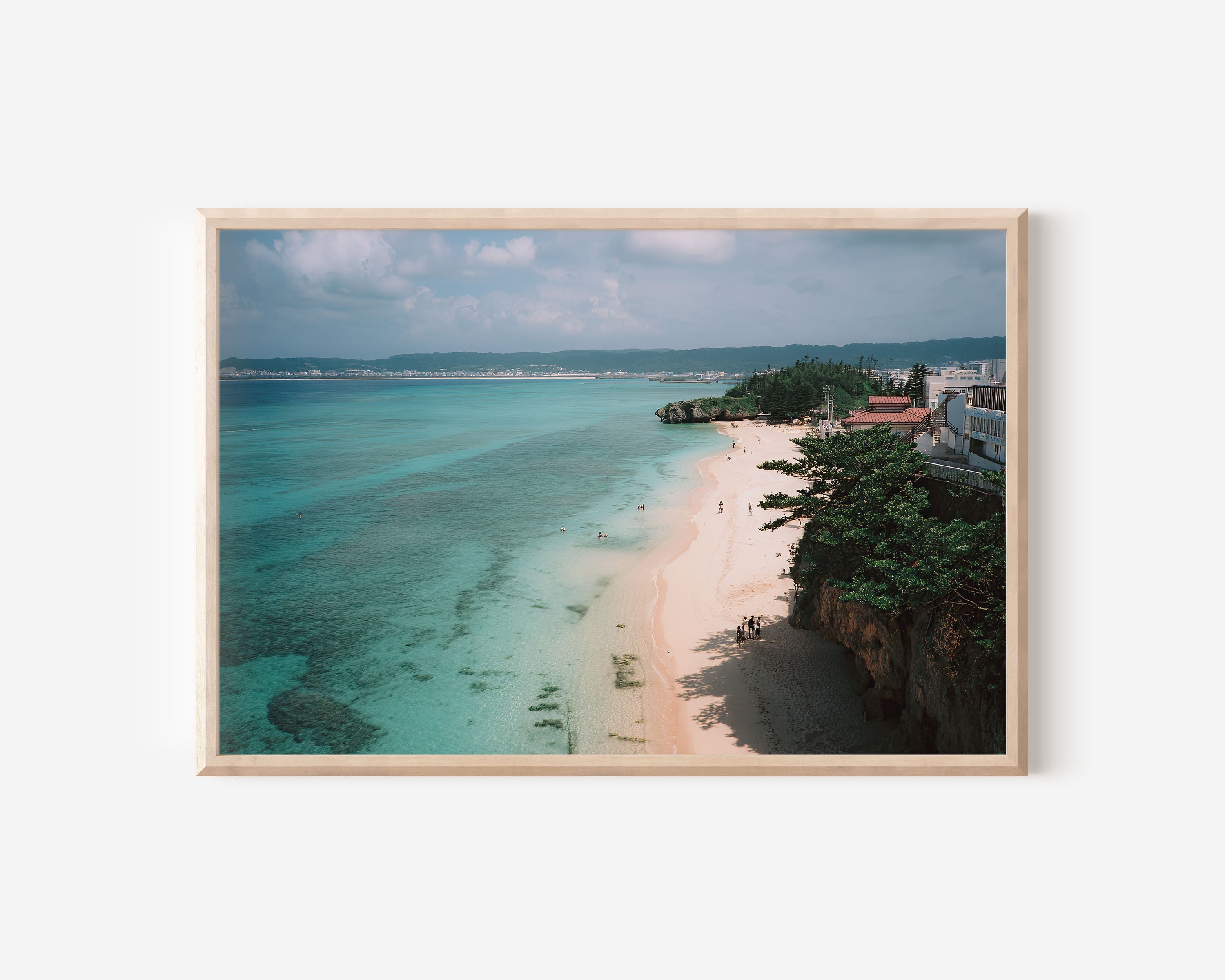 Okinawa Emerald Beach Japan Wall Art Print, Tropical Coastal Landscape