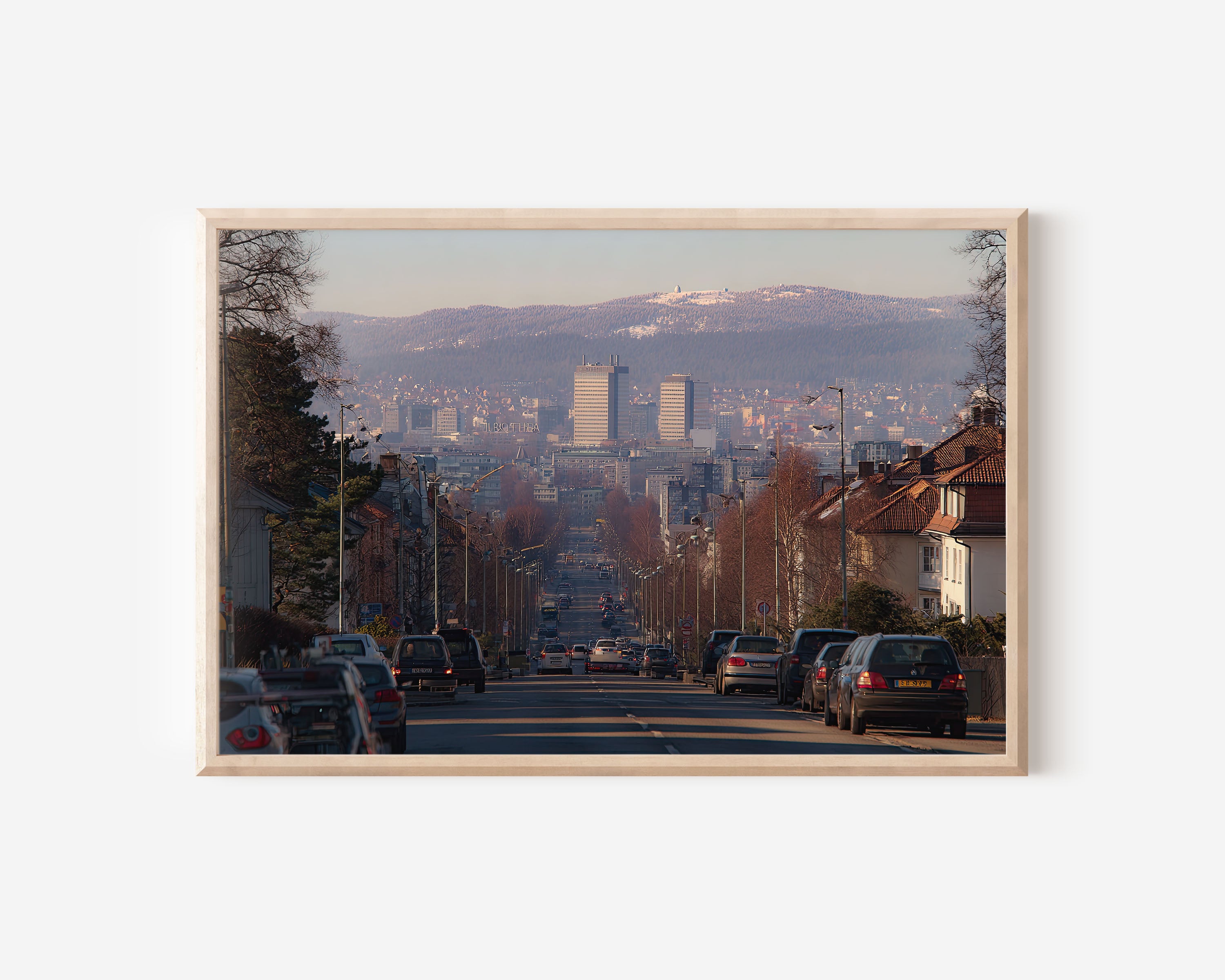 Oslo Barcode District Wall Art Print | Norway City Skyline