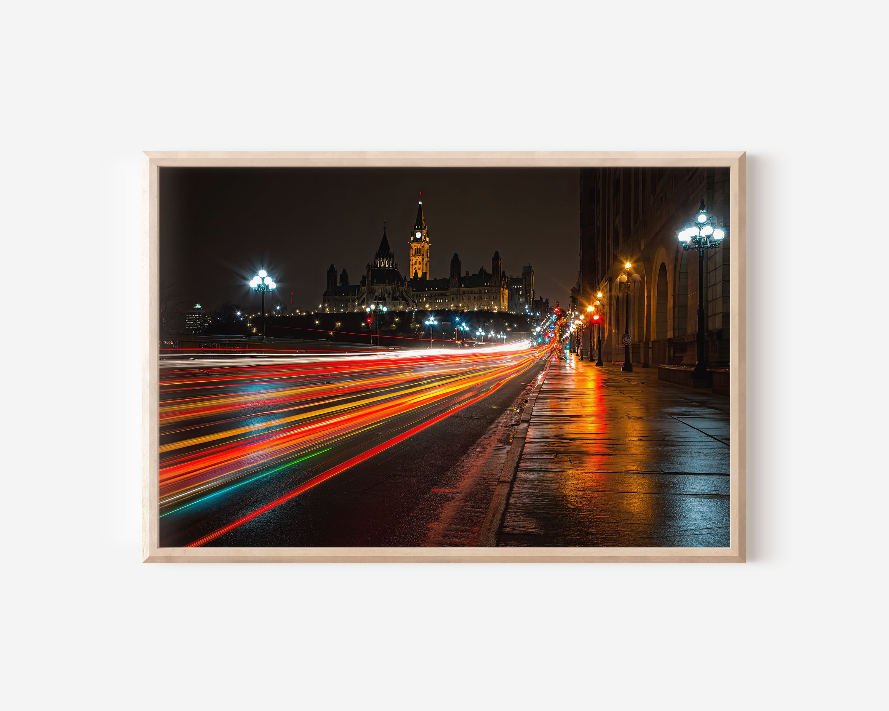 Ottawa Parliament Hill Night Wall Art Print, Canada Skyline