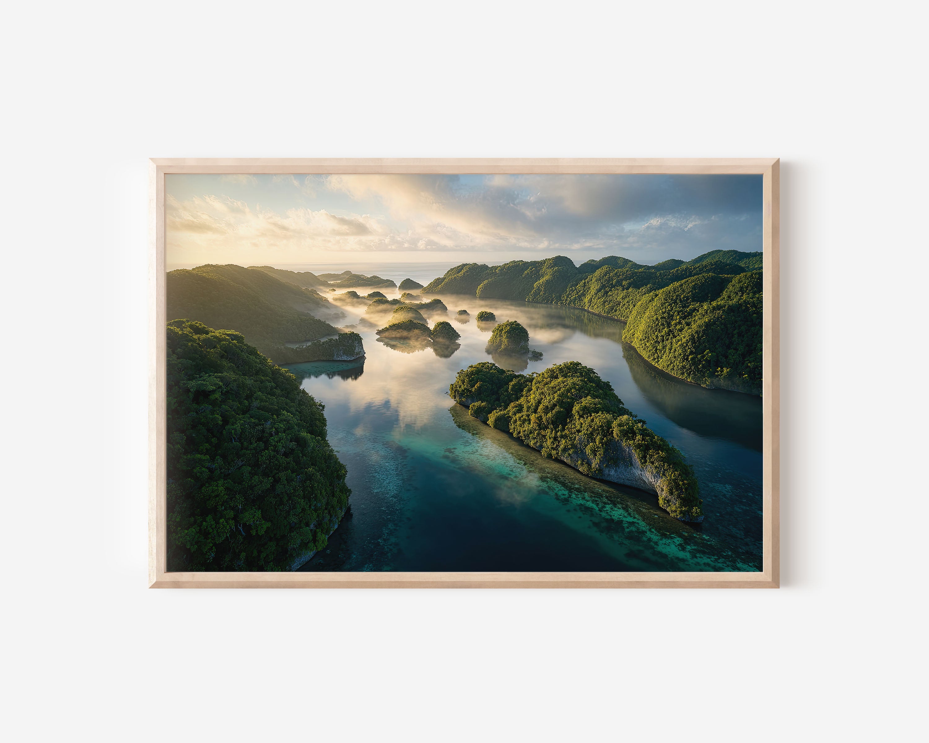 Palau Rock Islands Wall Art Print | Tropical Lagoon Landscape Photography