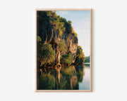 Palawan Limestone Cliffs Wall Art Print | El Nido Philippines Jungle Lagoon Photography | Southeast Asia Travel Poster | Tropical Home Decor