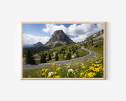Passo Gardena Dolomites Wall Art – Serpentine Alpine Road Mountain Landscape Print