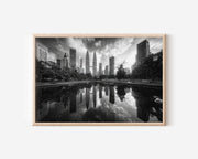 Petronas Towers Kuala Lumpur Black & White Wall Art Print