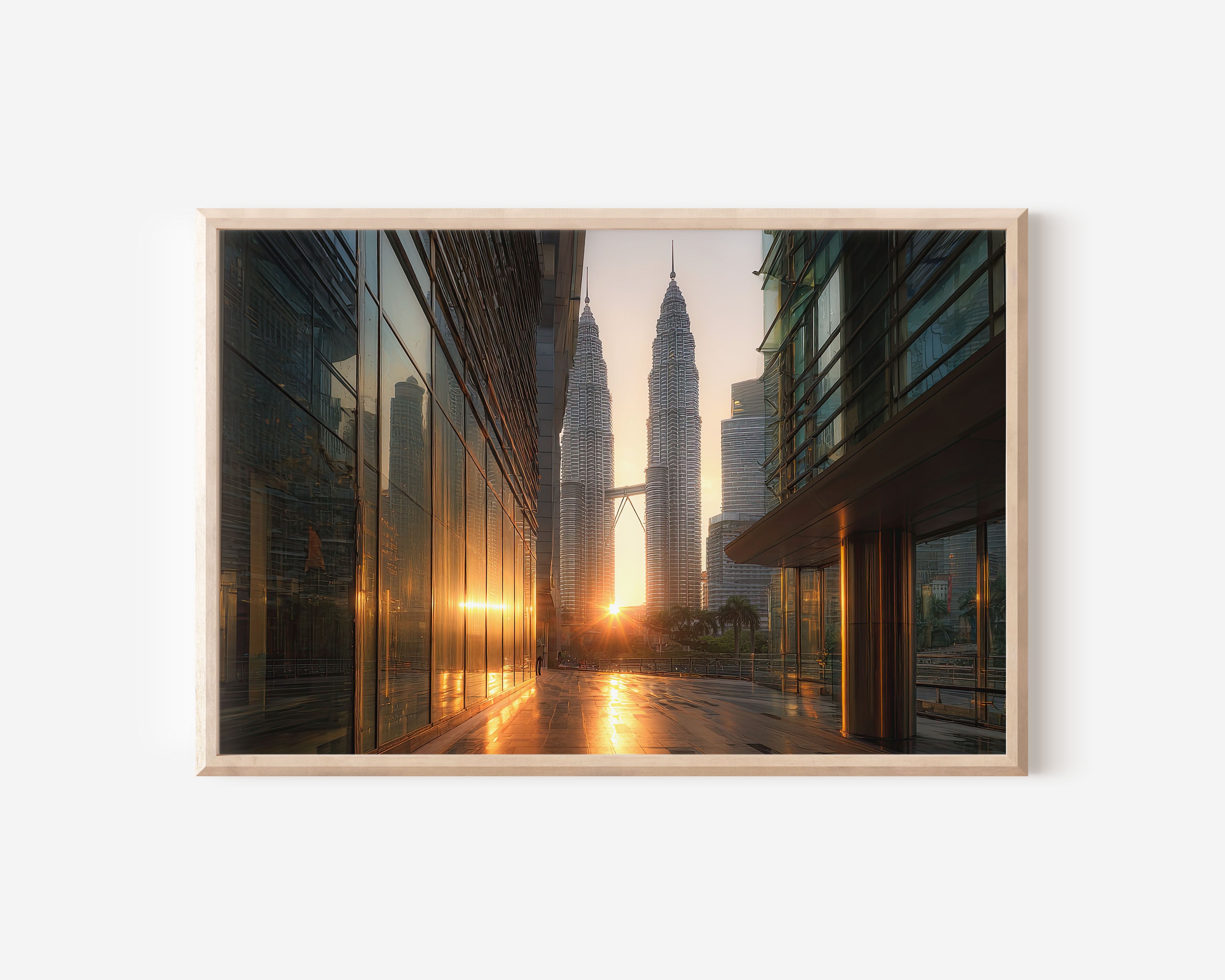 Petronas Towers Sunrise Print – Kuala Lumpur Wall Art