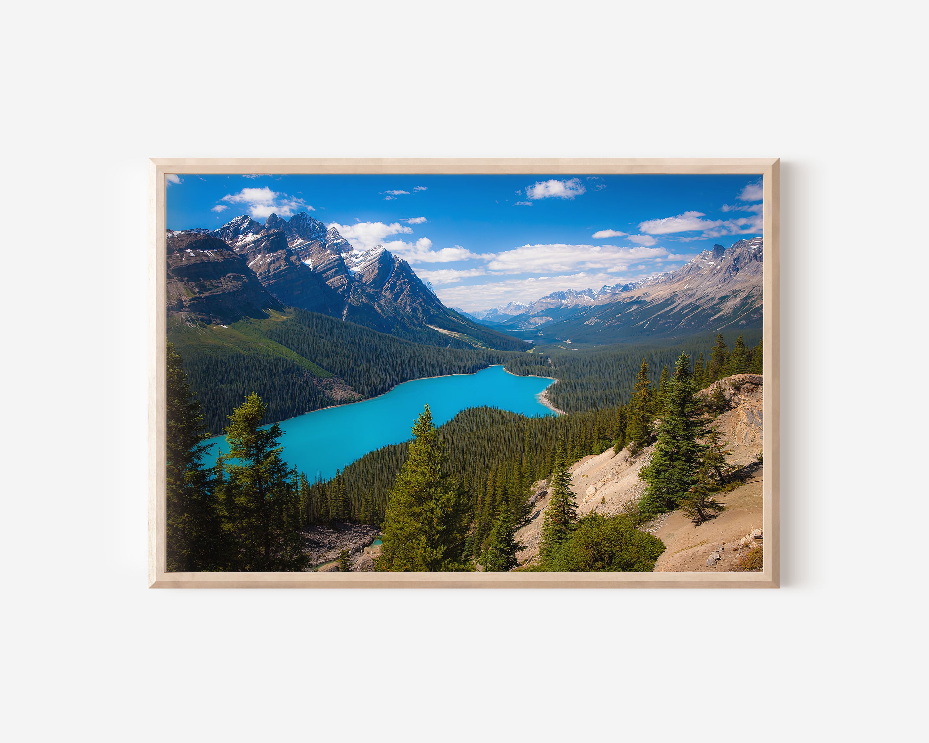 Peyto Lake Banff Wall Art – Turquoise Lake Canadian Rockies Landscape Print