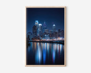Philadelphia Skyline Wall Art Print | Night City Lights Photography | Philly Cityscape Poster | Pennsylvania Home Decor | Urban Architecture Print
