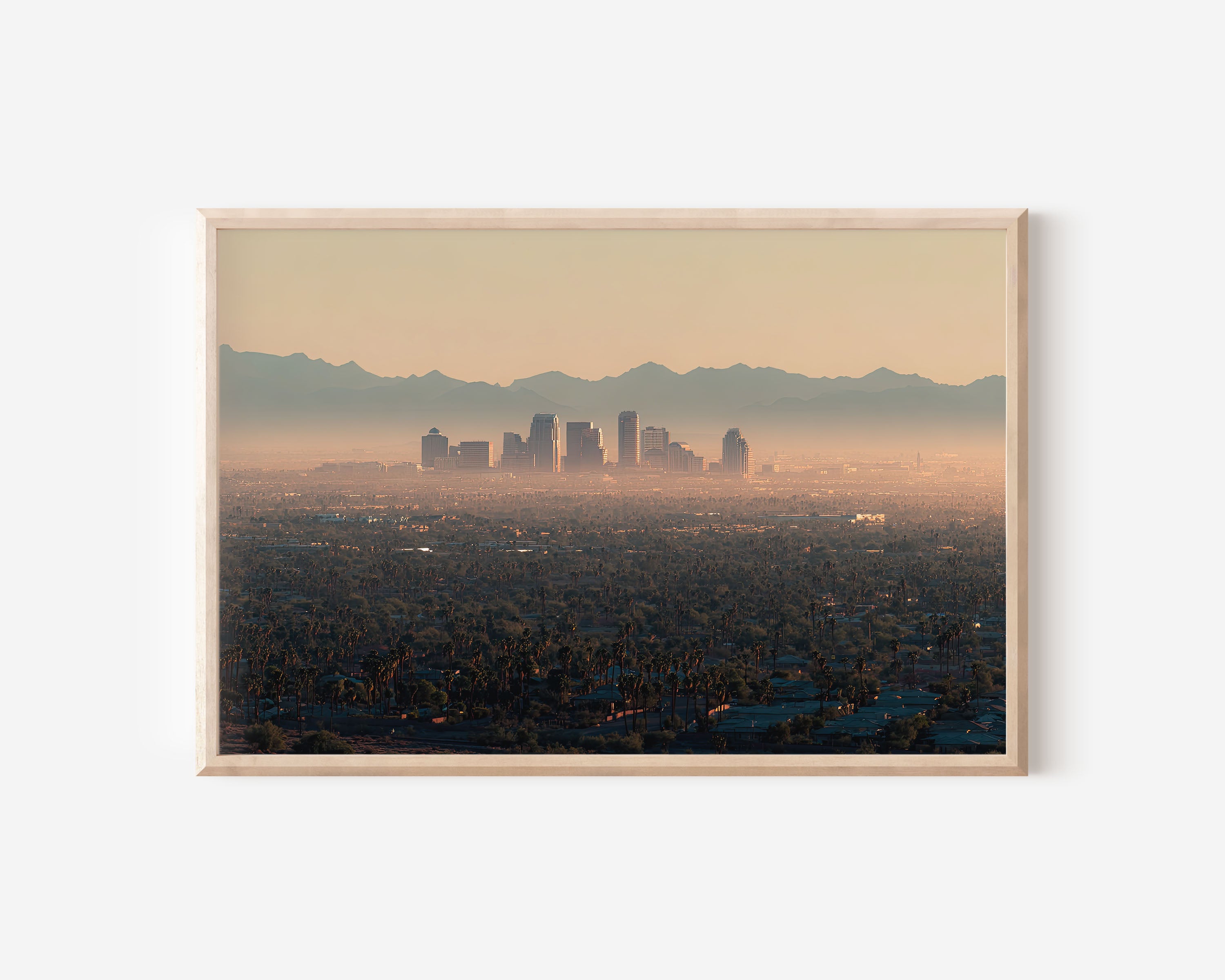Phoenix Arizona Skyline Wall Art Print | Sonoran Desert Cityscape