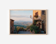 Pienza Tuscany Village Wall Art Print, Val d'Orcia Hills Italy Scenic Landscape