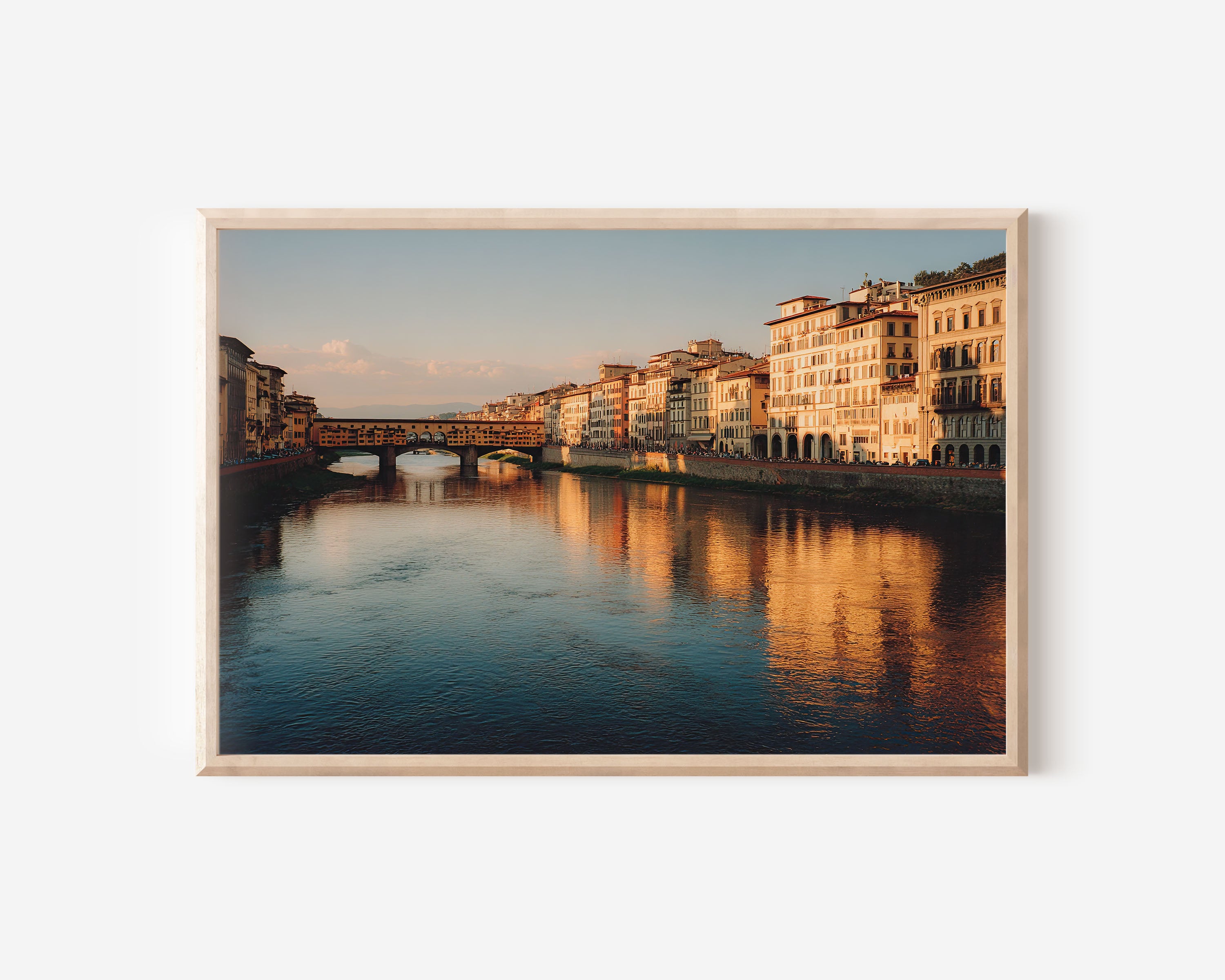 Ponte Vecchio Florence Wall Art – Arno River Historic Bridge Italy