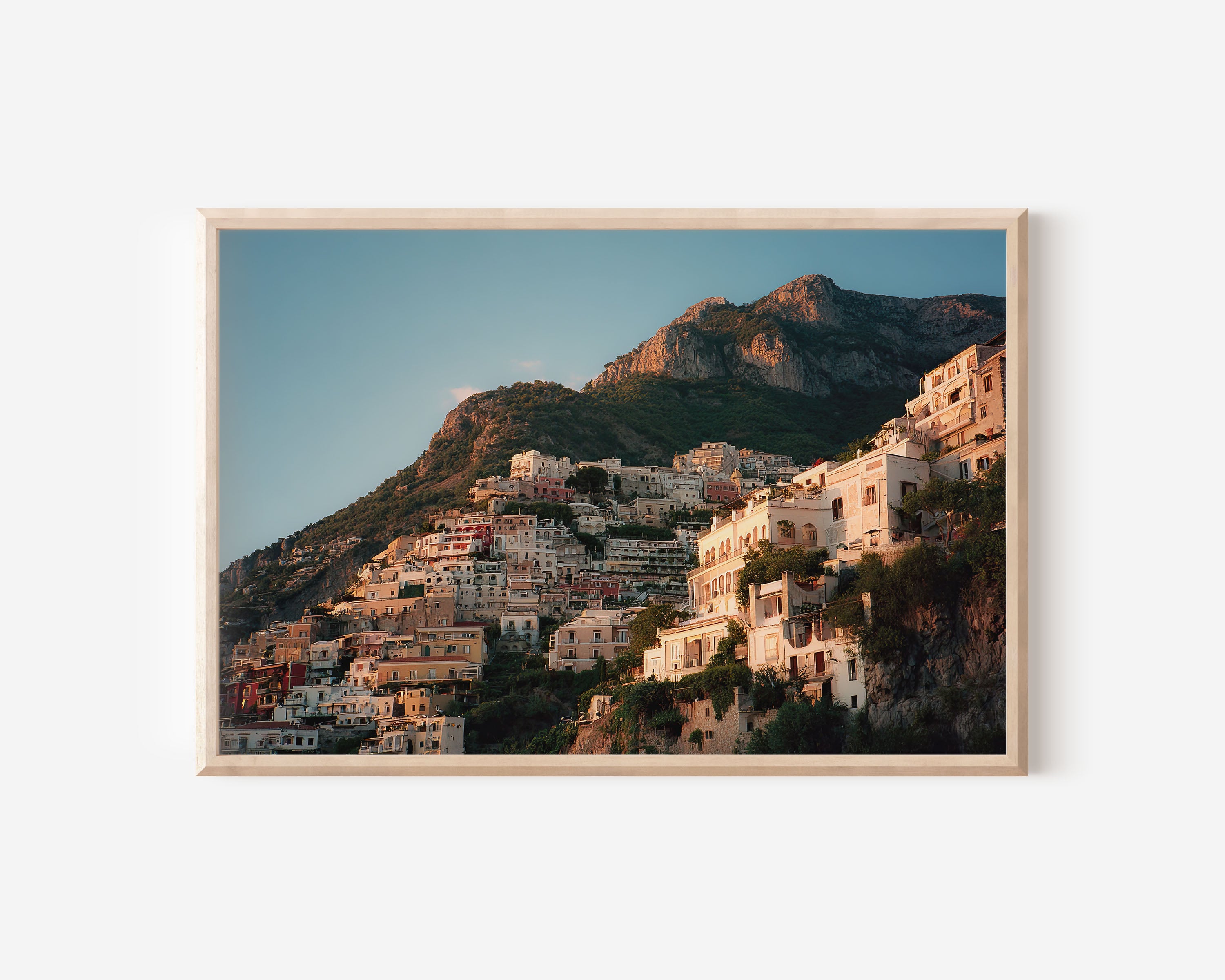 Positano Amalfi Coast Wall Art – Italy Cliffside Village Landscape