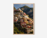 Positano Cliffside Wall Art – Italian Coastal Village Canvas Print, Amalfi Coast Decor