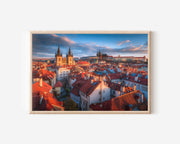Prague Castle Sunset Print – Old Town Wall Art