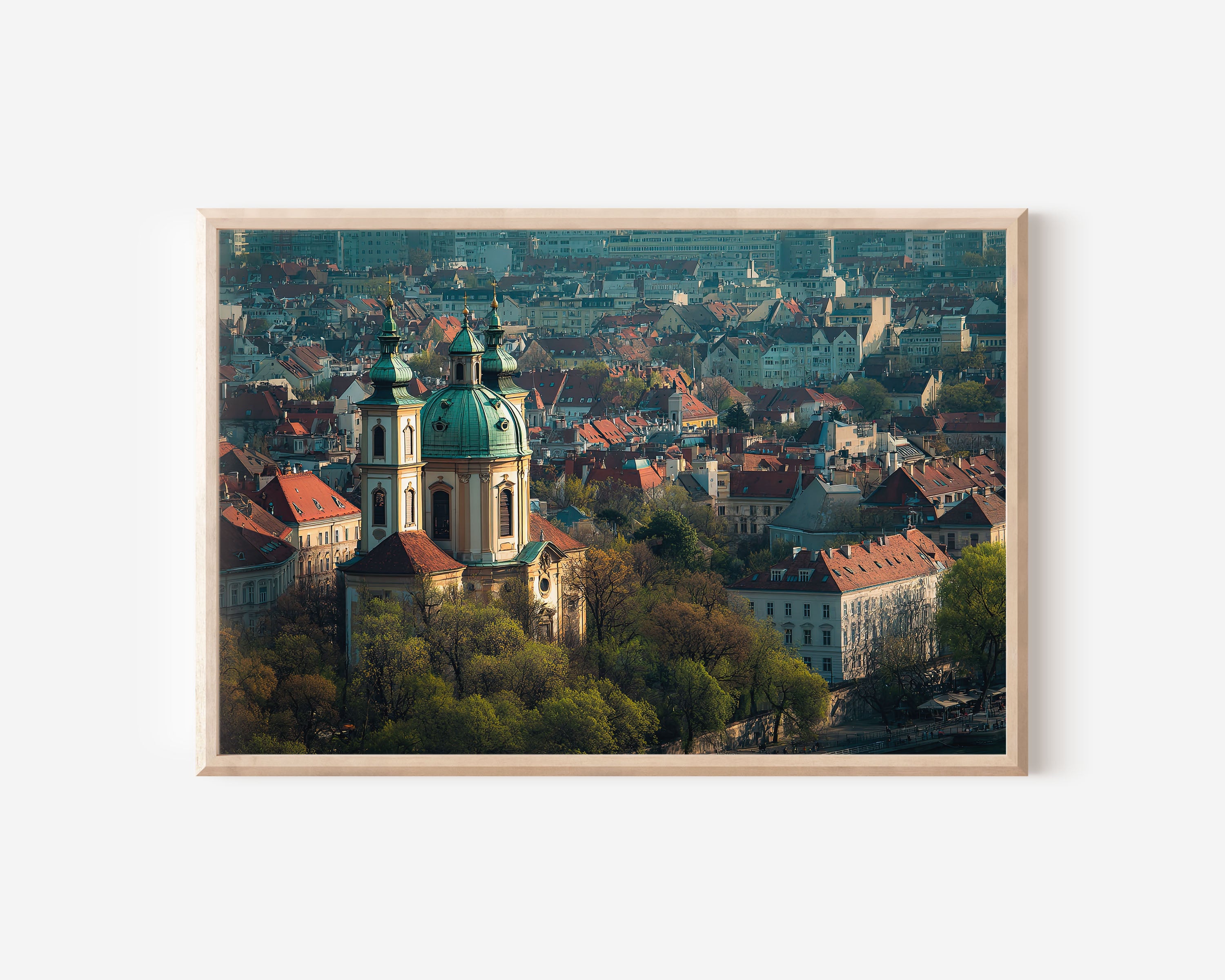 Prague Old Town Skyline Wall Art Print – Historic European City Architecture