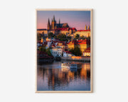 Prague Castle from the Vltava | River Cruise Sunset Wall Art Print