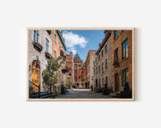 Quebec City Old Town Street Wall Art Print, Canada Historic Architecture