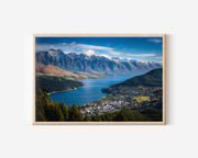 Queenstown New Zealand Wall Art Print – Lake Wakatipu Alpine Landscape
