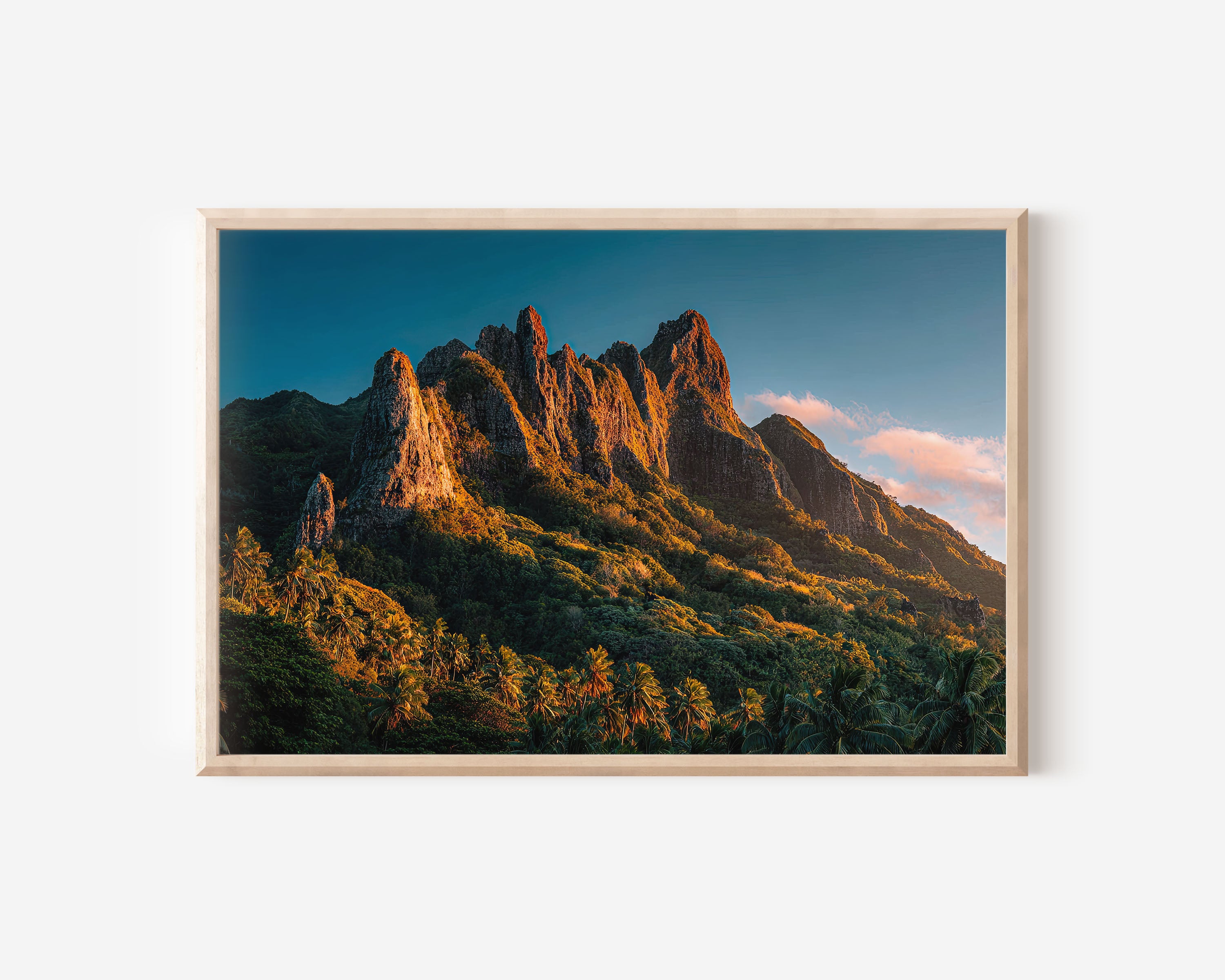 Rarotonga Island Wall Art Print | Cook Islands Tropical Mountain Landscape Photography