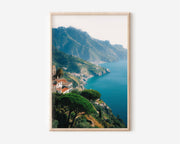 Ravello Amalfi Coast Wall Art Print | Italy Coastal Landscape Canvas