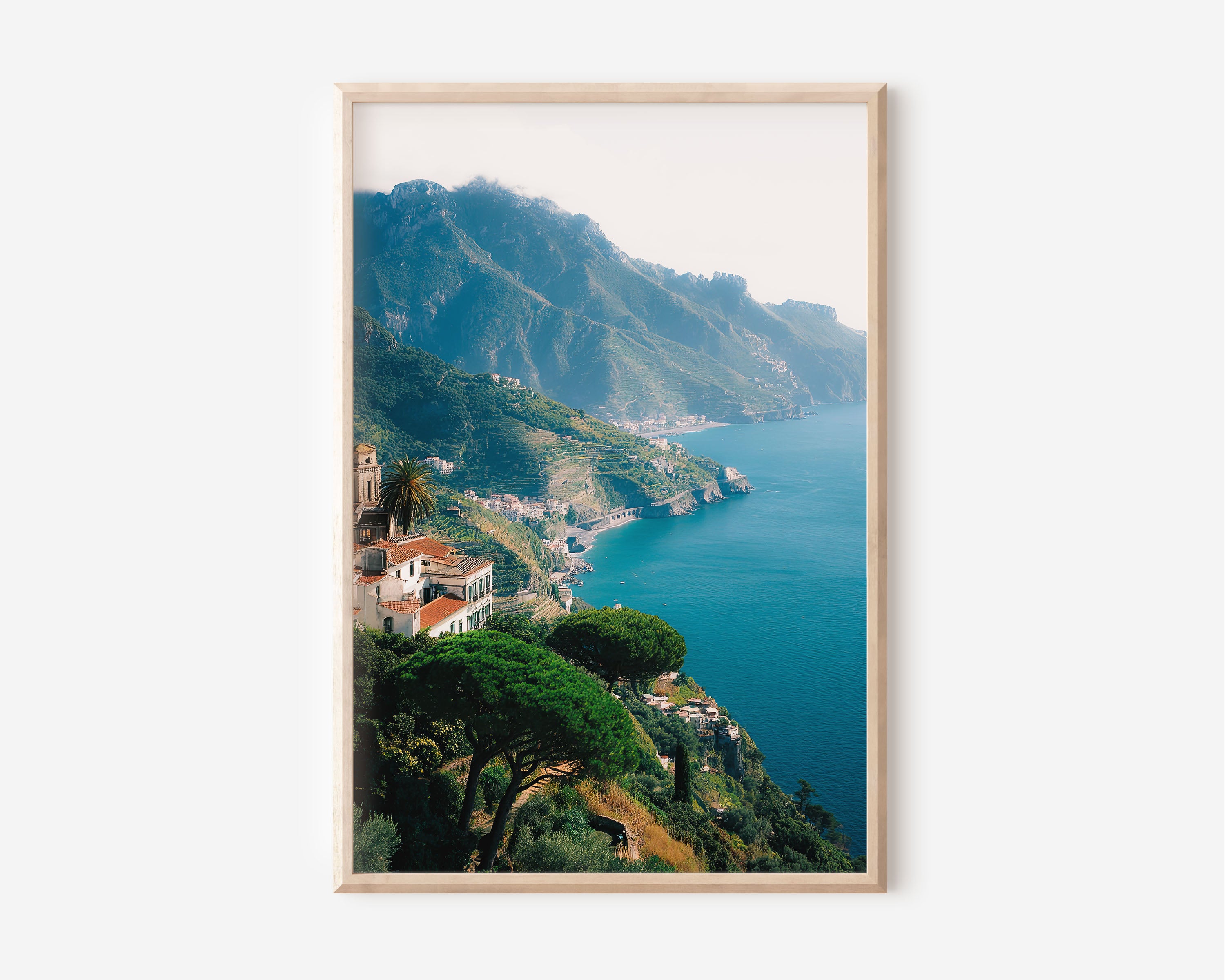 Ravello Amalfi Coast Wall Art Print | Italy Coastal Landscape Canvas