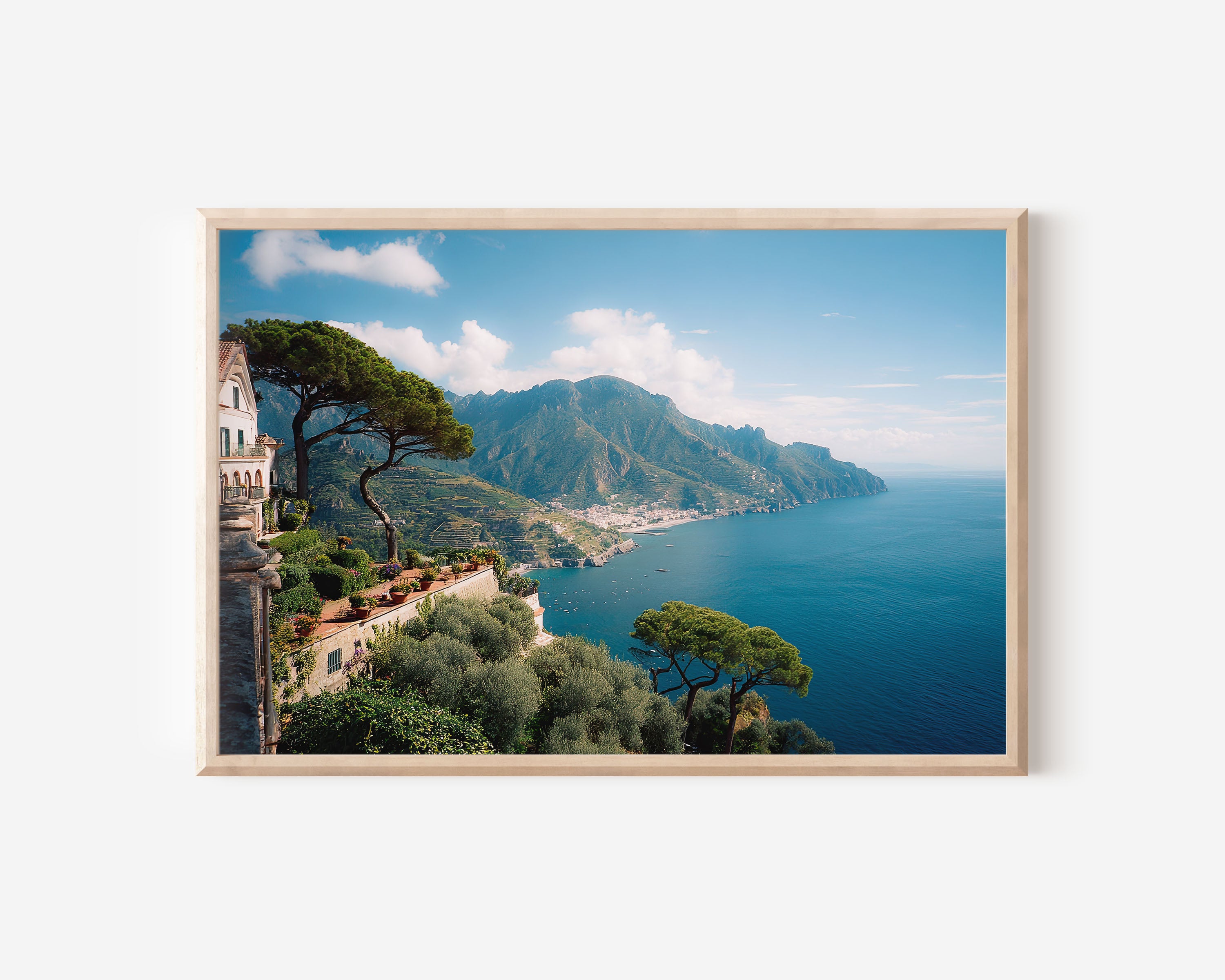 Ravello Amalfi Coast Scenic Wall Art – Italy Coastal Landscape View