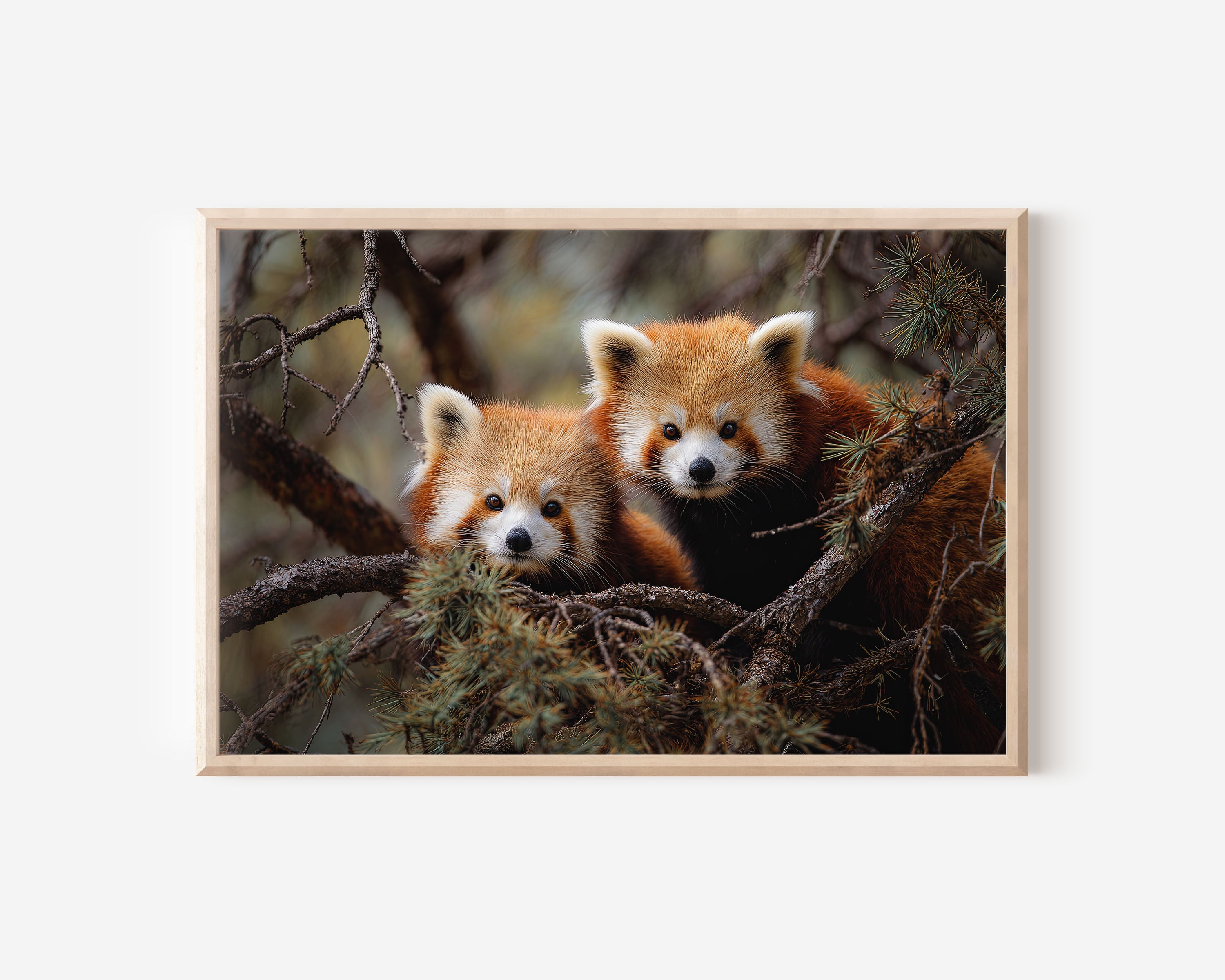 Red Panda Wall Art Print – Forest Wildlife Canvas Decor