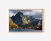 Reine Village Lofoten Wall Art Print | Norway Fjord Mountains