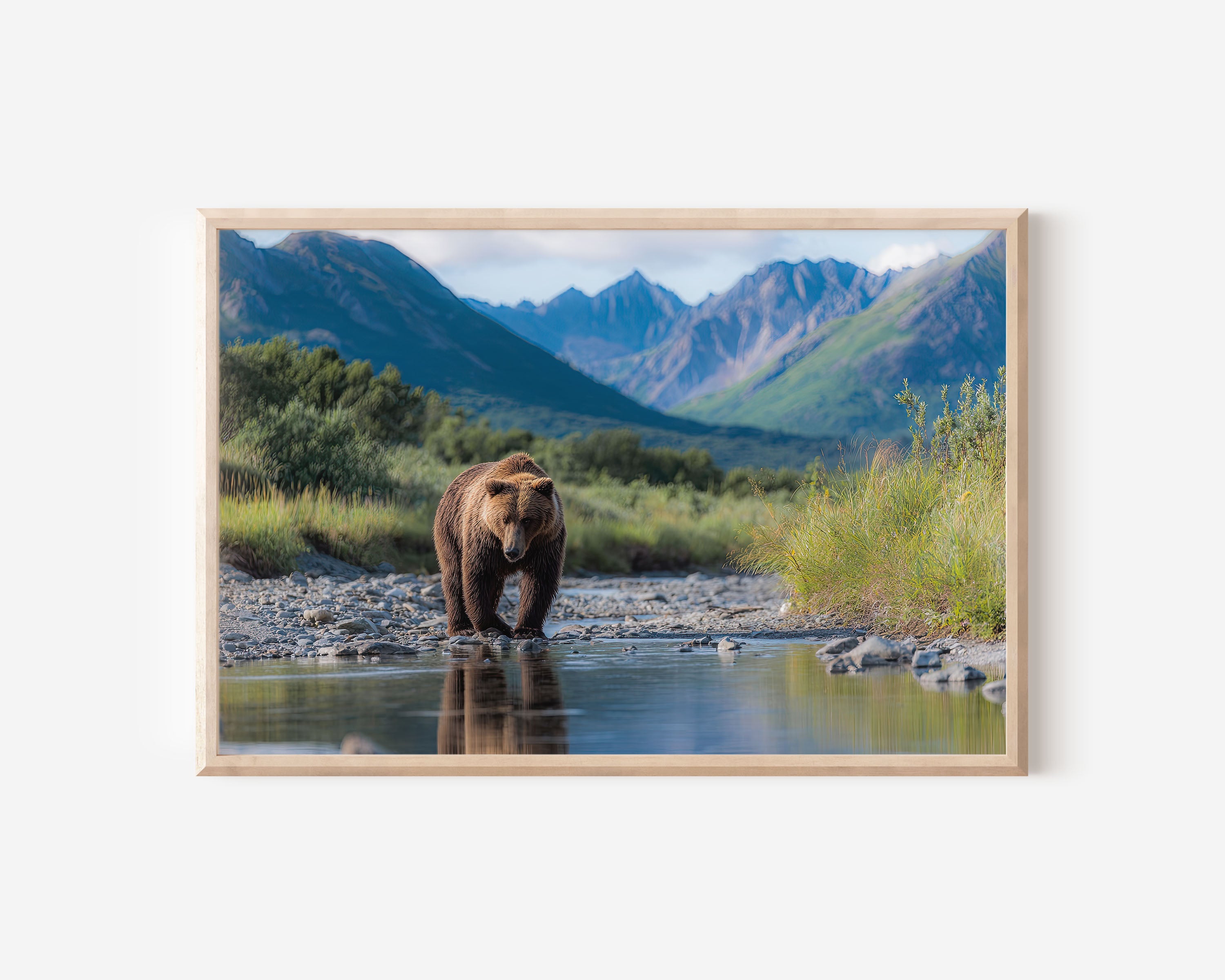 River Monarch – Katmai Brown Bear Wall Art Print