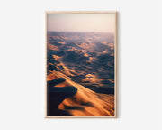 Rub al Khali Desert Wall Art Print | Empty Quarter Arabia Aerial Sand Dunes Photography | Middle East Landscape Poster